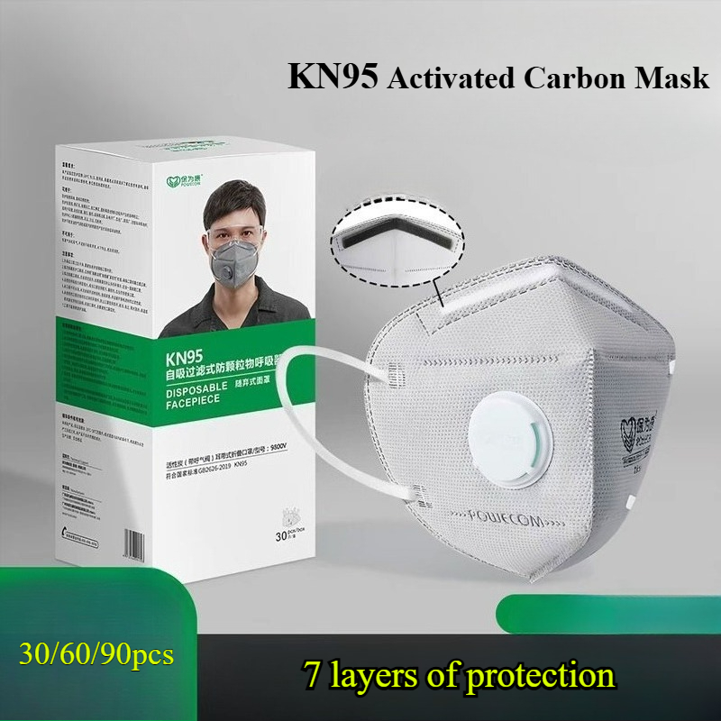 30/60/90 adet Aktif Karbon Val - Kn95 Respirator Mask incelemesi ve fiyatı